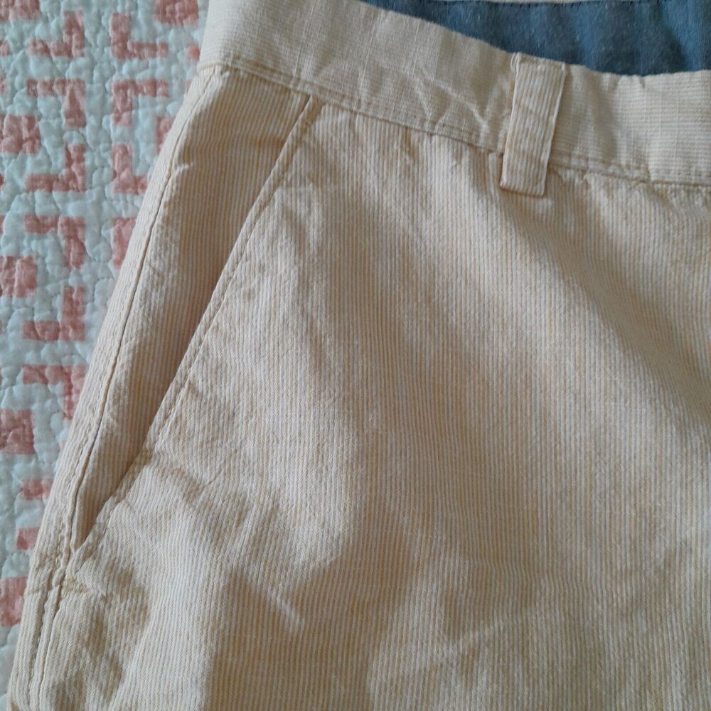 Banana Republic Emerson Shorts Regular Fit Flat Front Cotton Chino Preppy Sz:33 - Picture 3 of 7